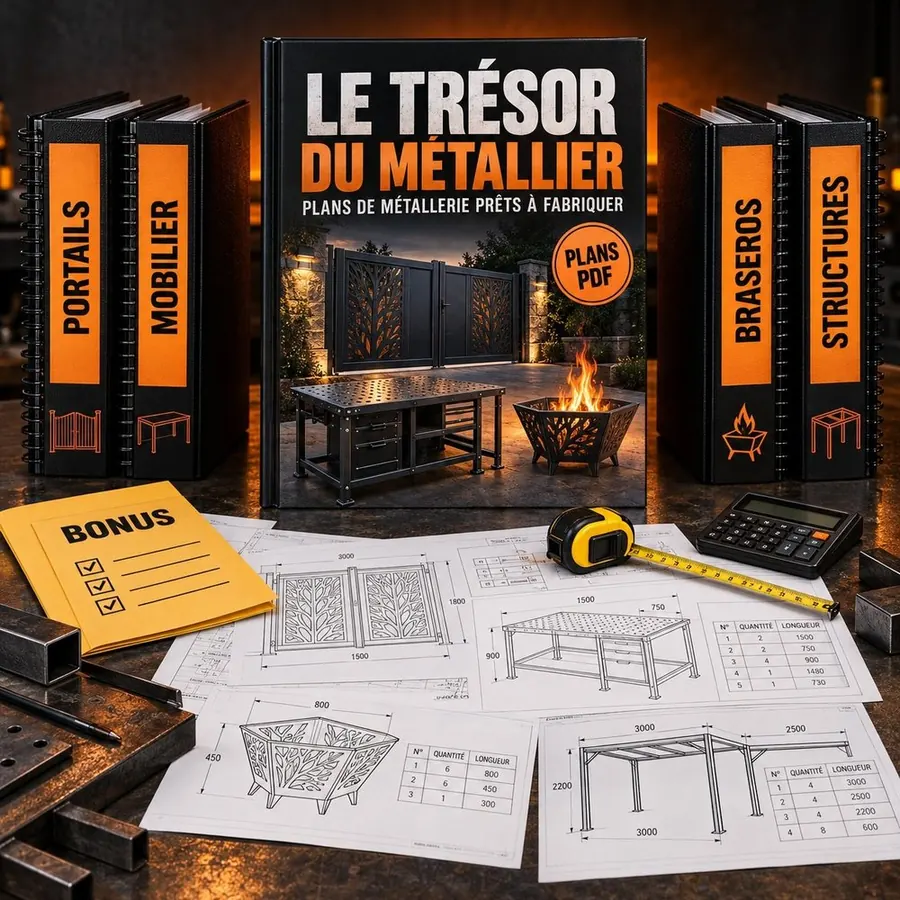Le Trésor du Métallier : livre, classeurs par catégorie, dossier bonus, plans et calculatrice
